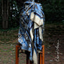 Blue Batik Silk Sarong Hand-Drawn - OutOfAsia